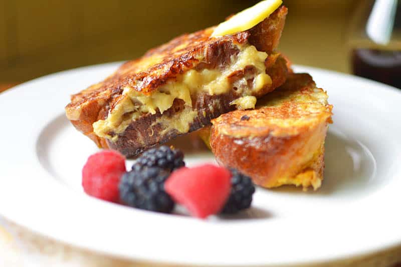 Banana Stuffed Challah French Toast